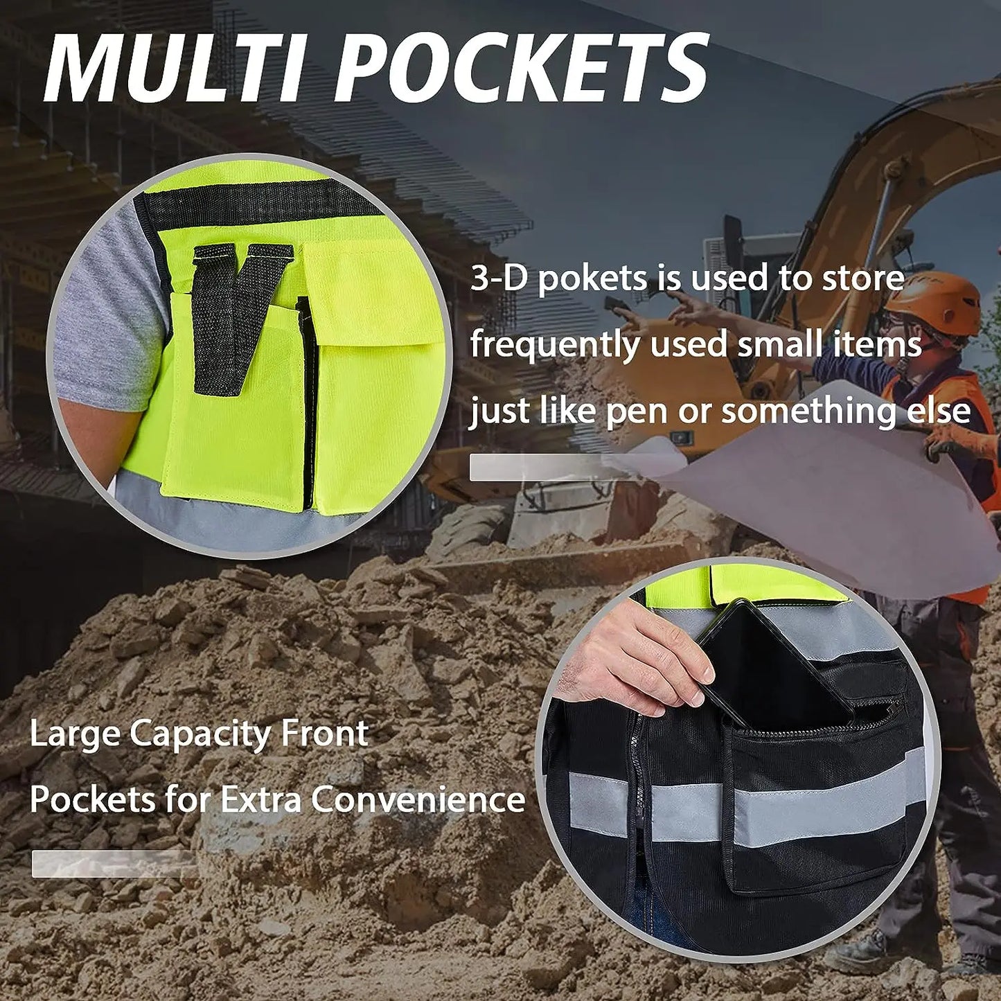 Safety Vest Construction Clothes High Visibility Vest Working Clothes Sports Outdoor Safety Clothing