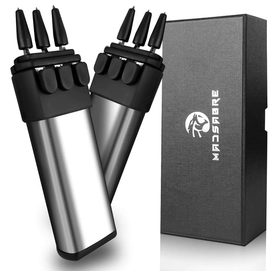 MADSABRE Ballistic Dart Launcher Metal Darts Shooter Accurate Shooting - Outdoor Hunting Camping Shooting Tools Survival Gear Unique Gifts for Men (White)