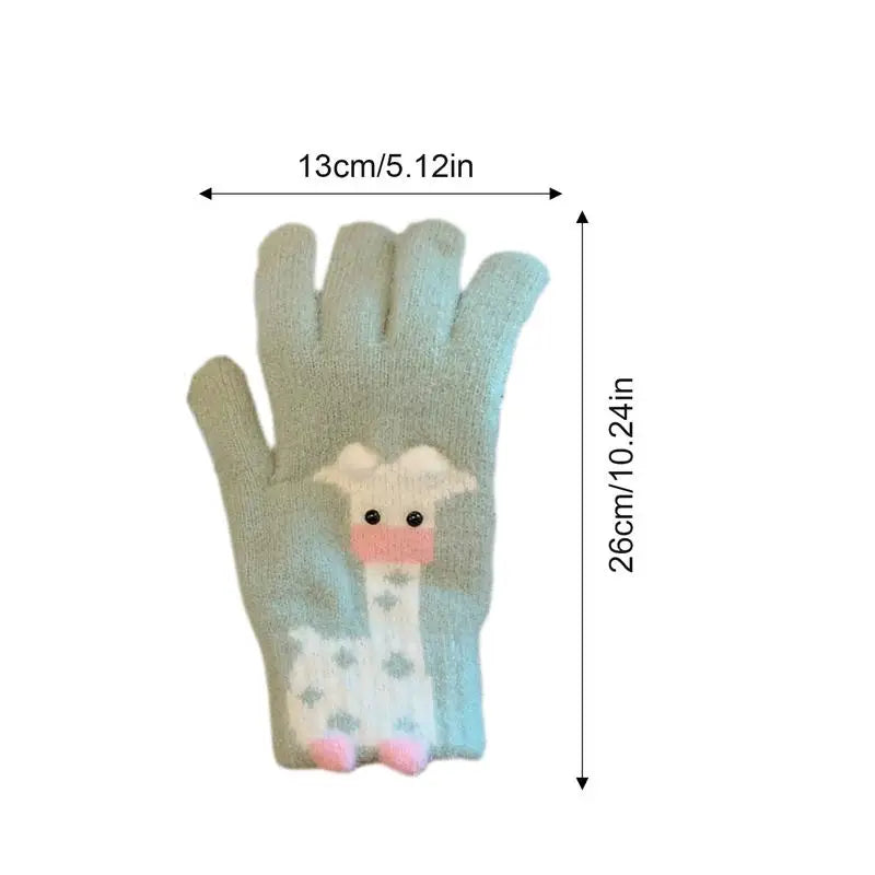 Winter Gloves Cold Weather Cartoon Warm Winter Mittens Texting Warm Gloves Cycling Driving Gloves For Working Skiing Running