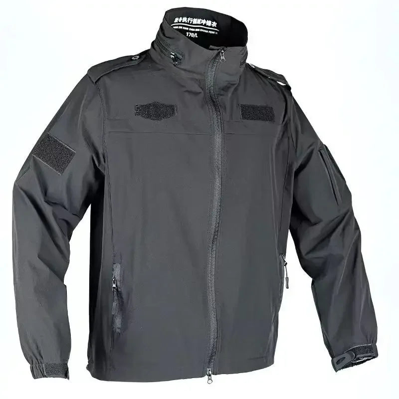 Tactical Uniform Hunting Set Men Spring Summer Breathable Quick Drying Suit Waterproof Drawstring Hooded Jacket 2 Piece Set New