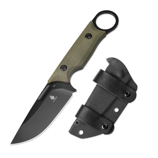 Kizer Cabox Fixed Blade Knife 3.36" D2 Steel Fixed Blade Hunting Knife G10 Handle with Sheath Survival Camping Knife 1048A3