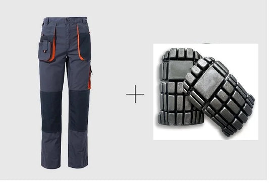 Mens Working Pants With Knee Pads Multi Pockets Cargo Pants Work Pants For Men Workwear Cargo Trousers Welding Repairman Uniform