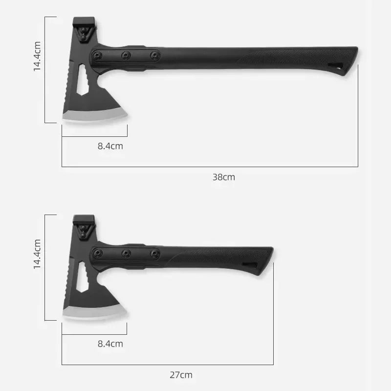 Outdoor EDC Portable Multifunctional Tactical Axe Camping Mountain Cutting Wood Car Emergency Window Breaker Hammer Tools