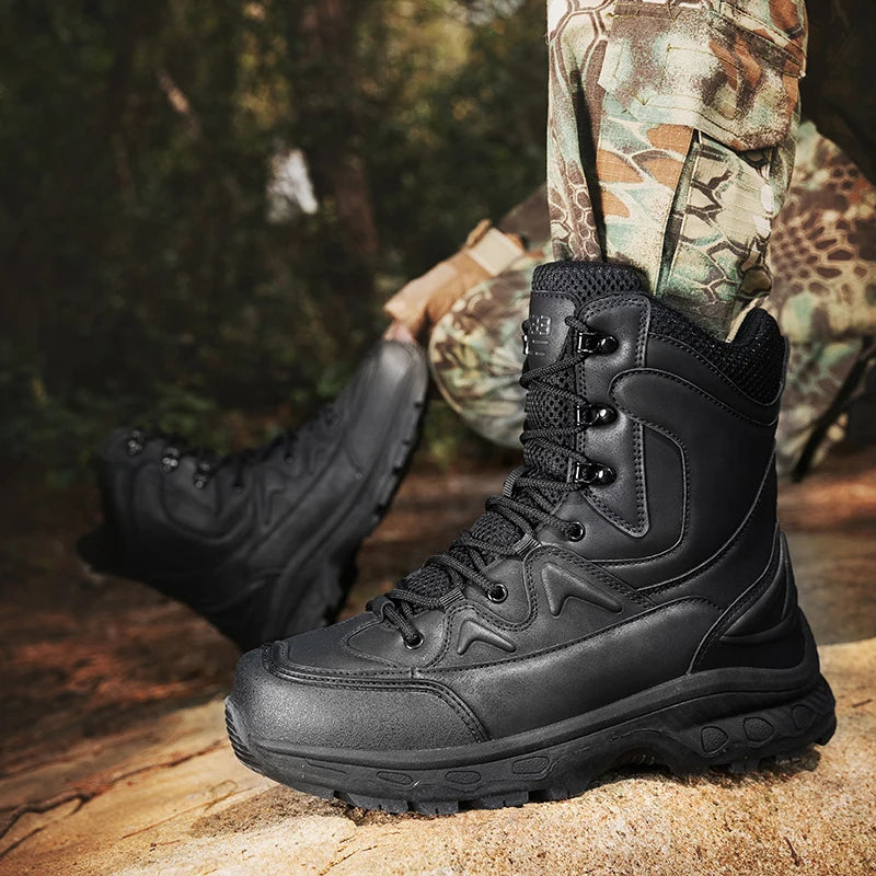 Men Boots Desert Tactical Boots High Top Outdoor Hiking Shoes Ankle Work Safty Sneakers Zapatos hombre