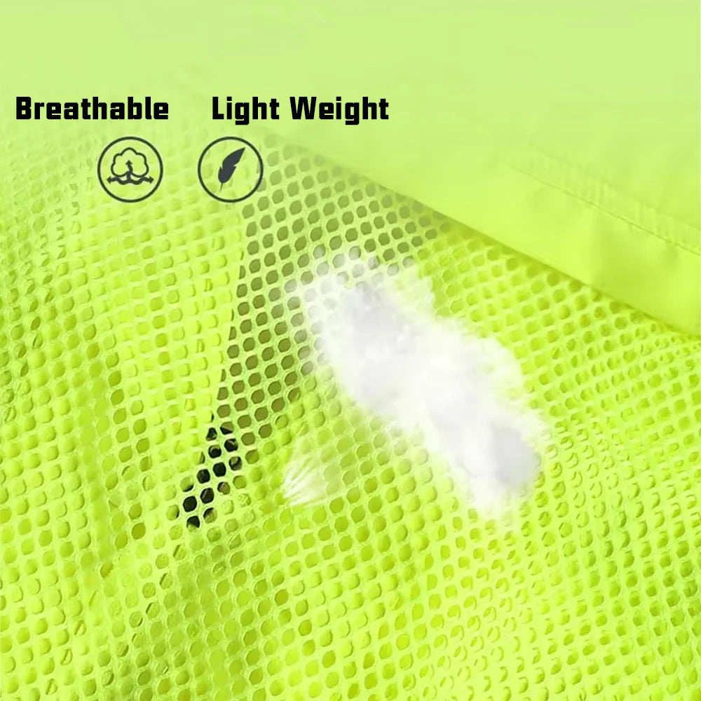 Safety Vest Man Working Clothes Multi Pocket Photography Hiking Fishing Breathable Mesh Hi Vis Work Vest