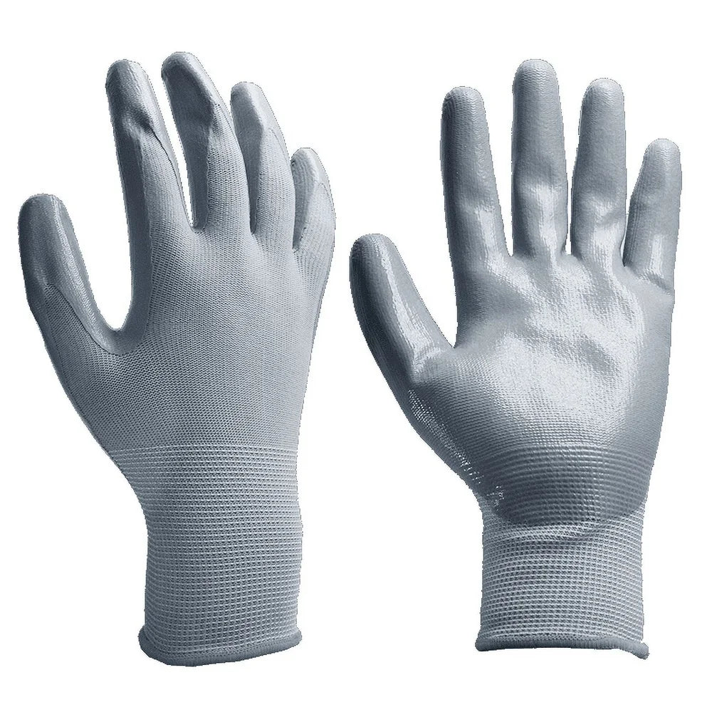 10 Pairs Nitrile Gripping Gloves Large Waterproof Anti Slip Work Gloves Garden Construction Automotive Assembly