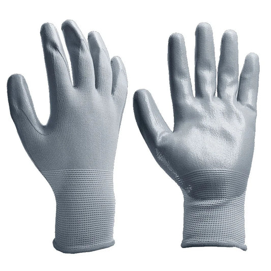 10 Pairs Nitrile Gripping Gloves Large Waterproof Anti Slip Work Gloves Garden Construction Automotive Assembly