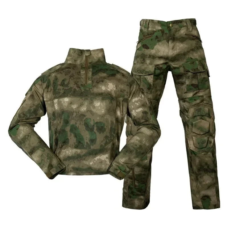 Tactical Uniform Outdoor Camouflage Clothes Combat Camo Hunting Suit Training Jacket Pants Breathable and Wear-resistant kn.7