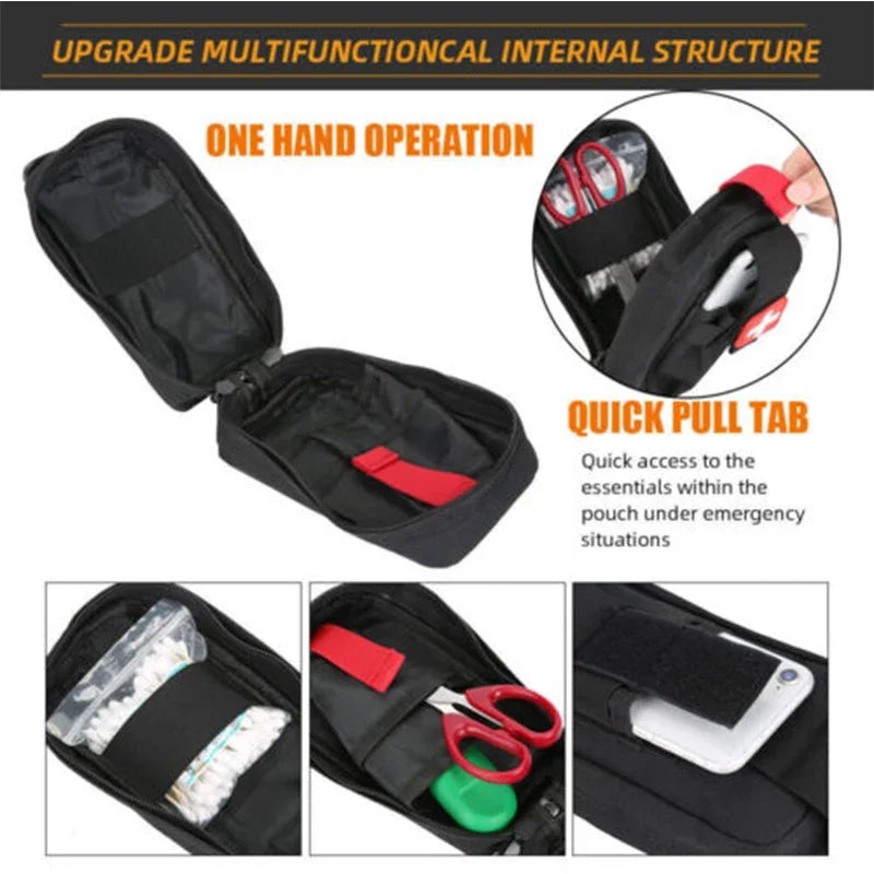 IFAK Trauma Survival Kit First Aid Medical Pouch Emergency Survival Gear Equipment with Molle Car Travel Hiking Tourniquetrats