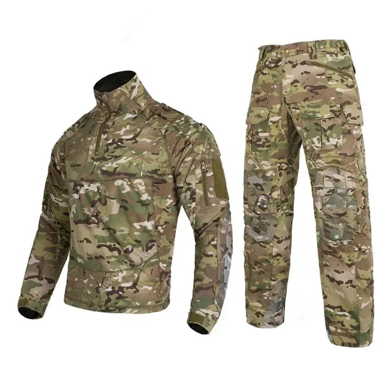 Tactical Uniform Outdoor Camouflage Clothes Combat Camo Hunting Suit Training Jacket Pants Breathable and Wear-resistant kn.7