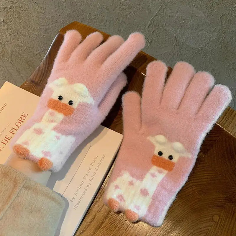 Winter Gloves Cold Weather Cartoon Warm Winter Mittens Texting Warm Gloves Cycling Driving Gloves For Working Skiing Running