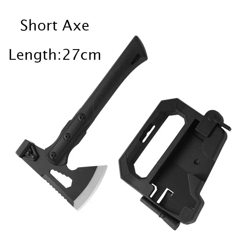 Outdoor EDC Portable Multifunctional Tactical Axe Camping Mountain Cutting Wood Car Emergency Window Breaker Hammer Tools