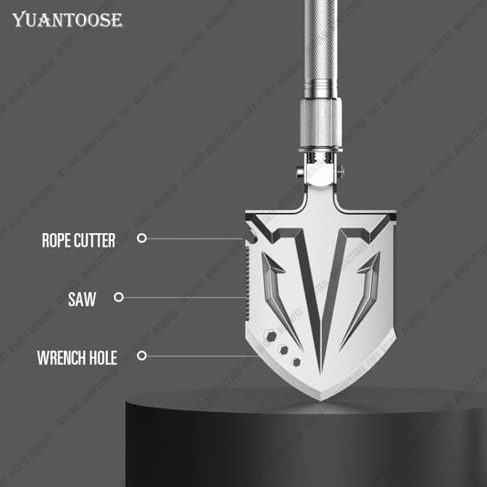 Adjustable Survival Shovel Axe Combos Kit Multitool Camping Tool Axe Shovel Tool Box For Outdoor Adventure