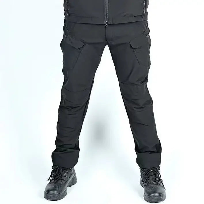 Tactical Uniform Hunting Set Men Spring Summer Breathable Quick Drying Suit Waterproof Drawstring Hooded Jacket 2 Piece Set New