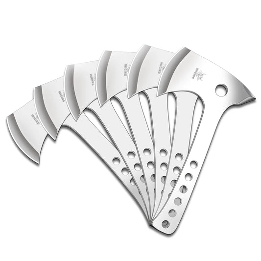 WICING Throwing Axes- 6 Pack 10.2" Tomahawk Axe Full Tang with Sheath Stainless Steel Throwing Hatchet Great for Recreation and Competition