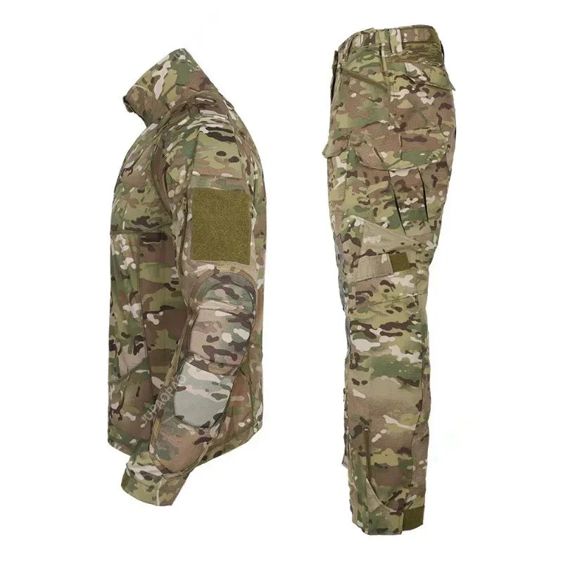 Tactical Uniform Outdoor Camouflage Clothes Combat Camo Hunting Suit Training Jacket Pants Breathable and Wear-resistant kn.7