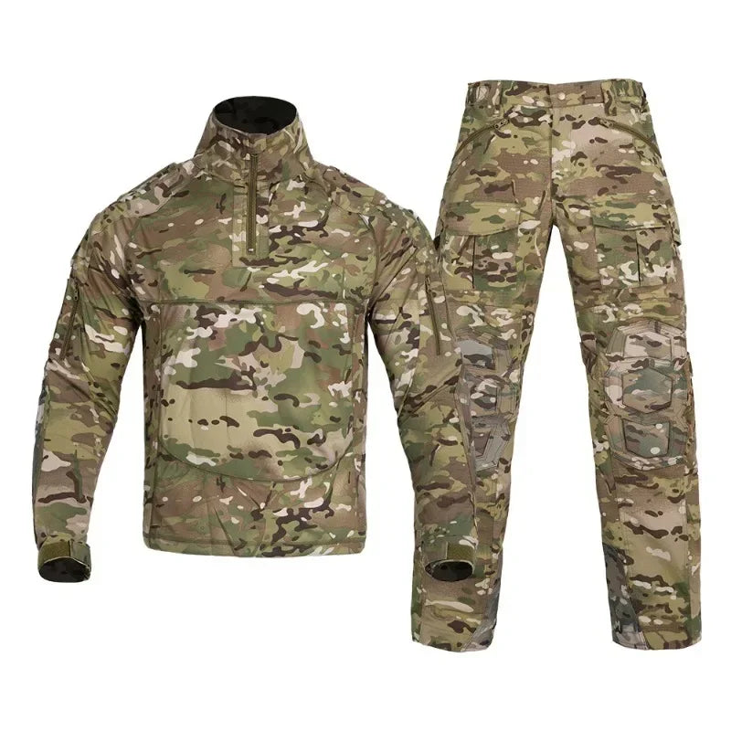 Tactical Uniform Outdoor Camouflage Clothes Combat Camo Hunting Suit Training Jacket Pants Breathable and Wear-resistant kn.7