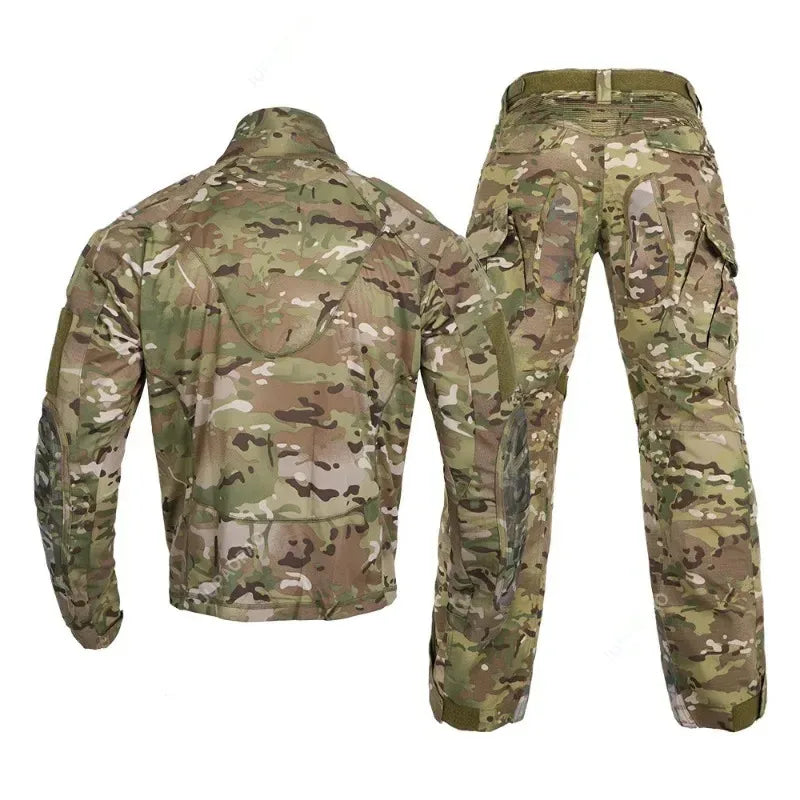 Tactical Uniform Outdoor Camouflage Clothes Combat Camo Hunting Suit Training Jacket Pants Breathable and Wear-resistant kn.7