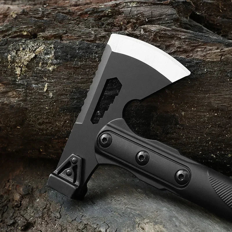 Outdoor EDC Portable Multifunctional Tactical Axe Camping Mountain Cutting Wood Car Emergency Window Breaker Hammer Tools