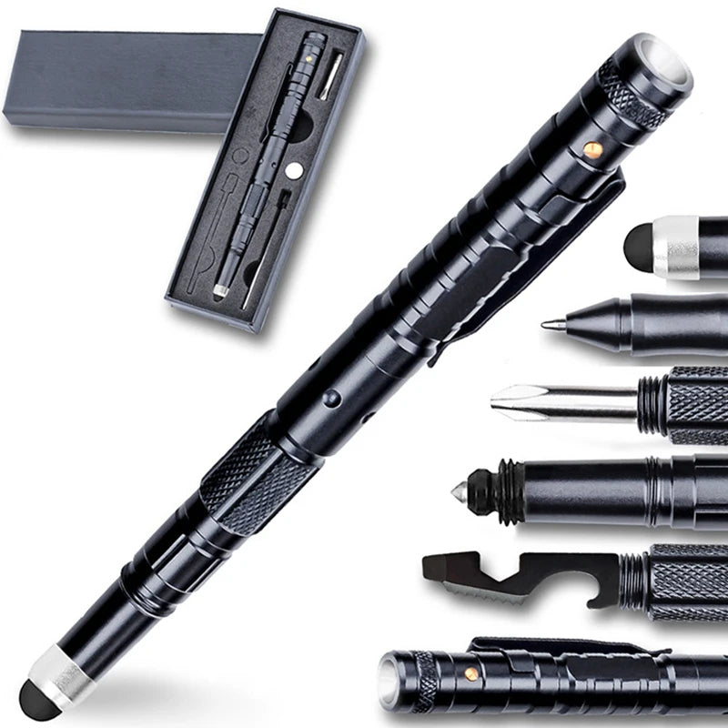 Tactical Pen, Self Defense Pen & Multi-tool Pen, Flashlight Survival Pen for Men & Women, Tactical Gear & Gift - Military EDC