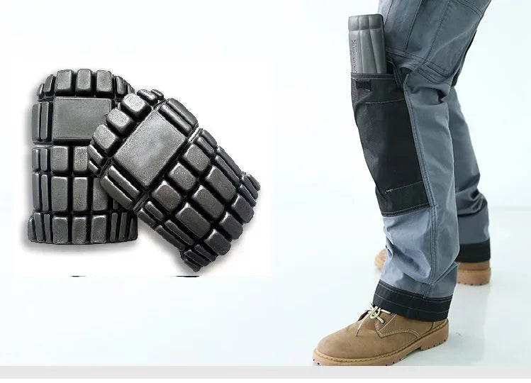 Mens Working Pants With Knee Pads Multi Pockets Cargo Pants Work Pants For Men Workwear Cargo Trousers Welding Repairman Uniform