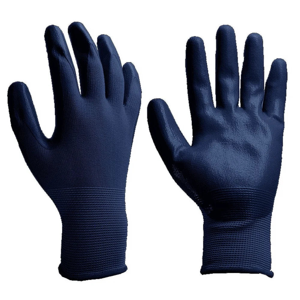 10 Pairs Nitrile Gripping Gloves Large Waterproof Anti Slip Work Gloves Garden Construction Automotive Assembly