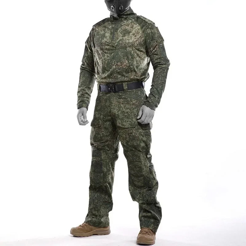 Tactical Uniform Outdoor Camouflage Clothes Combat Camo Hunting Suit Training Jacket Pants Breathable and Wear-resistant kn.7