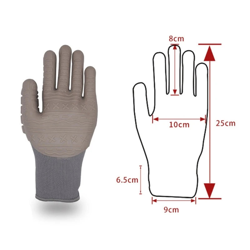 1 Pair Utility Mechanic Working Gloves Safety Work Gloves Anti Vibration Gloves Suitable For Construction Machinery M4YD