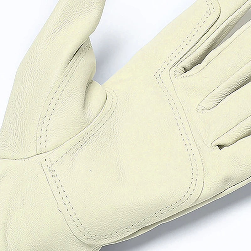 1 Pair Electric Welding Work Gloves Leather Welding Gloves Heat Resistant Security Work Gloves-B2