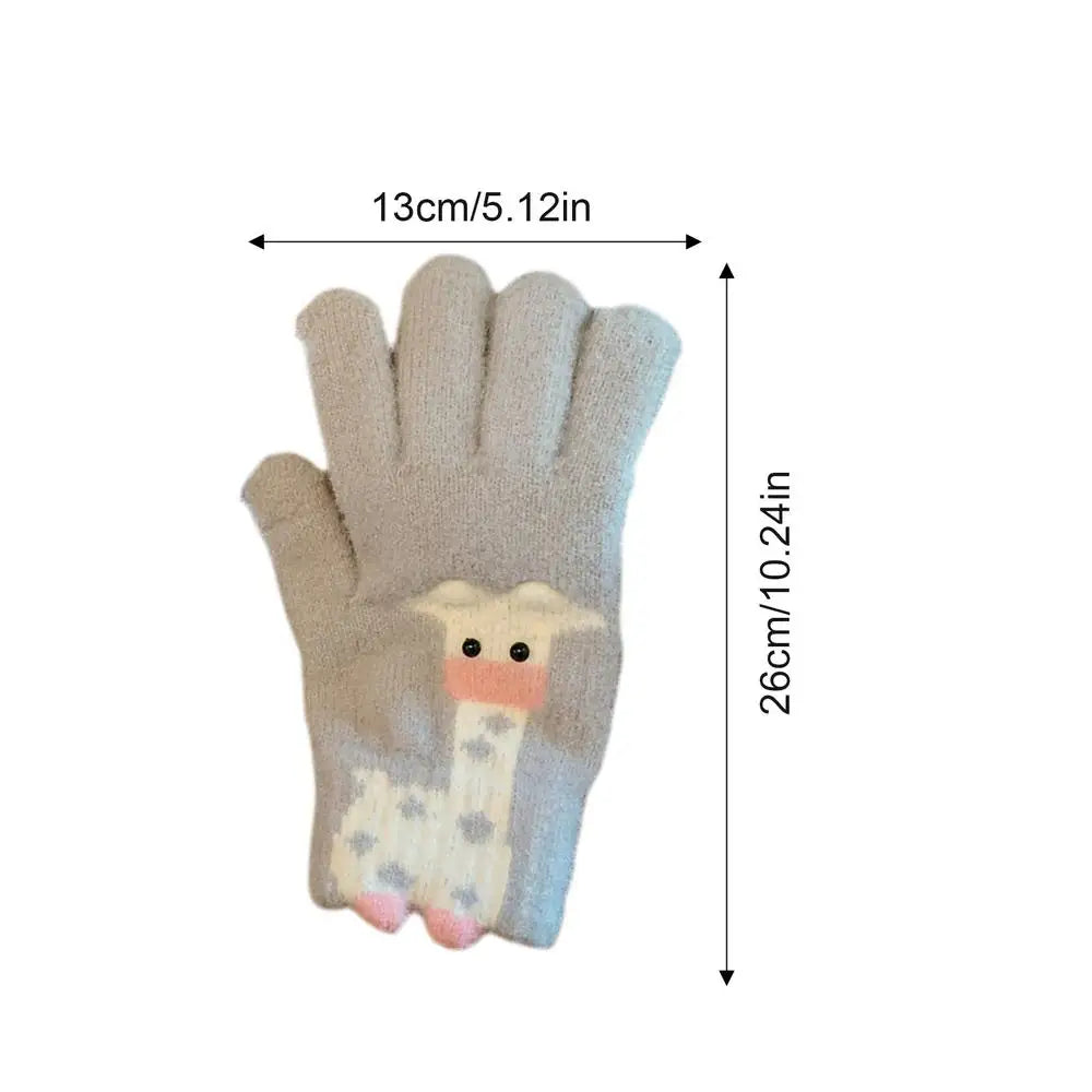 Winter Gloves Cold Weather Cartoon Warm Winter Mittens Texting Warm Gloves Cycling Driving Gloves For Working Skiing Running