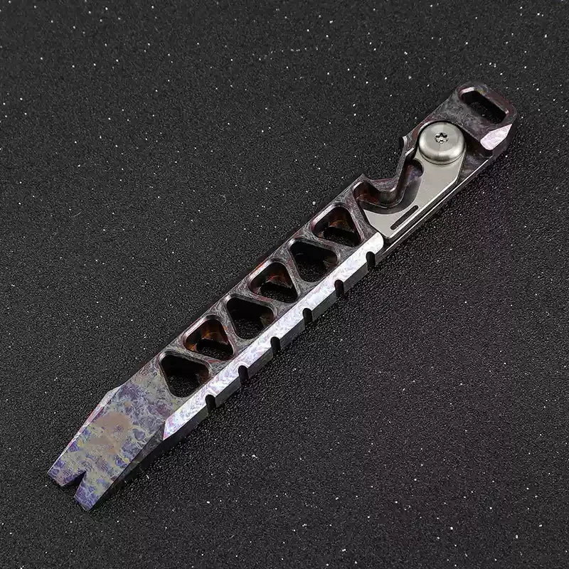 Mini Titanium Alloy Camp Axe QG004 EDC Outdoor Survival Self Defense Bottle Opener Camping Tool Portable Handheld Device
