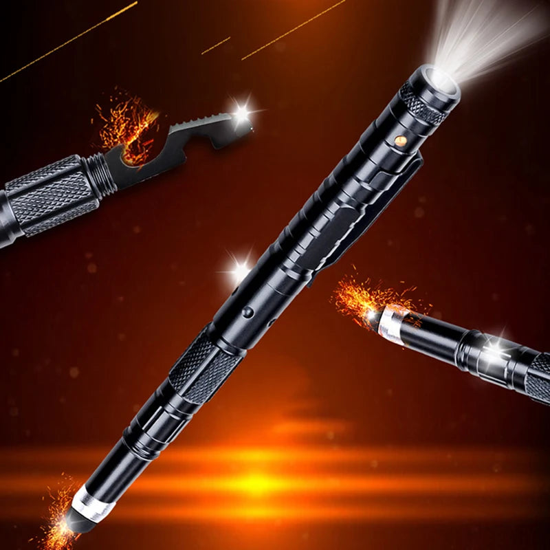 Tactical Pen, Self Defense Pen & Multi-tool Pen, Flashlight Survival Pen for Men & Women, Tactical Gear & Gift - Military EDC